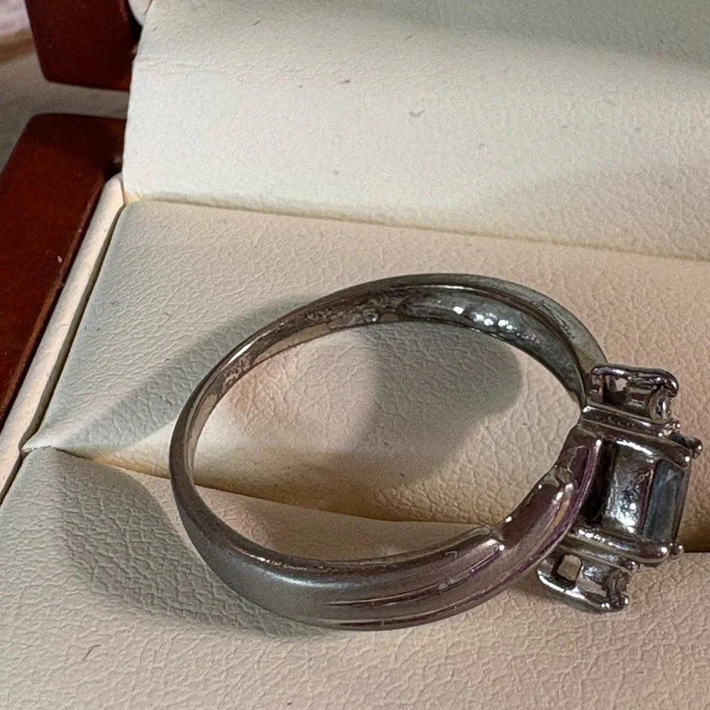 Silver and Blue Women's Ring